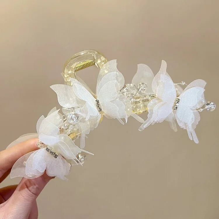 Butterfly Hair Clips for Women - Cross Shape Hair Accessories Set (5 Colors)
