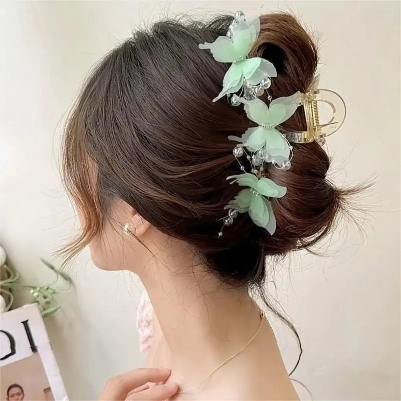 Butterfly Hair Clips for Women - Cross Shape Hair Accessories Set (5 Colors)