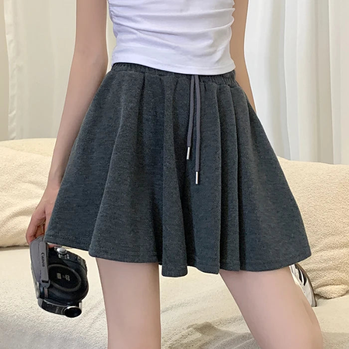 Korean Style Wide Leg Skort | 2025 Trending Drawstring Comfort Shorts