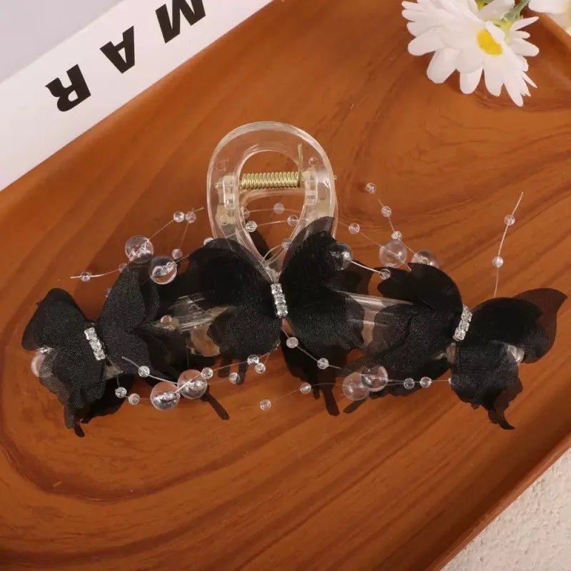 Butterfly Hair Clips for Women - Cross Shape Hair Accessories Set (5 Colors)