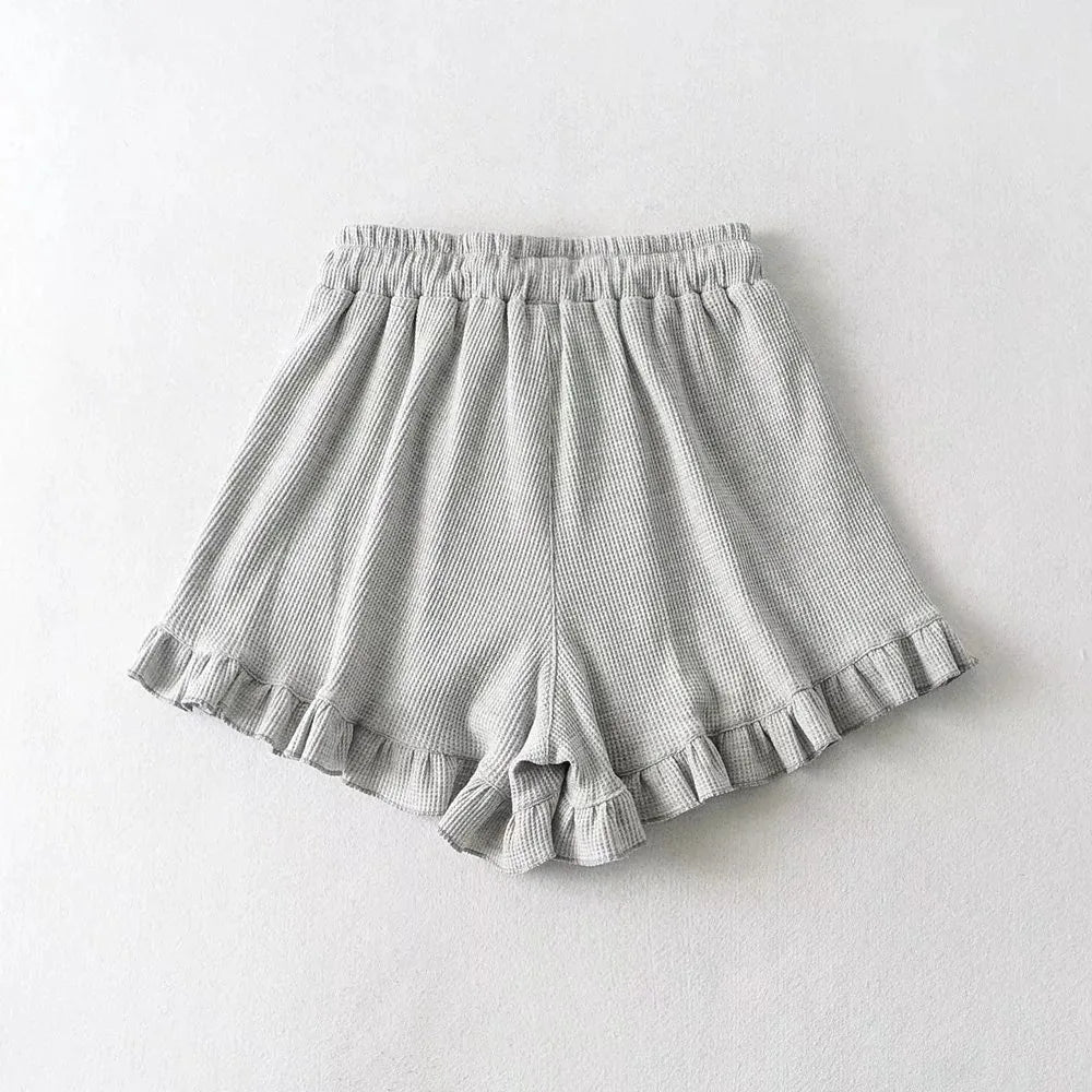 Waffle Knit Comfort Shorts | Elastic Waist Summer Loungewear That Looks Cute