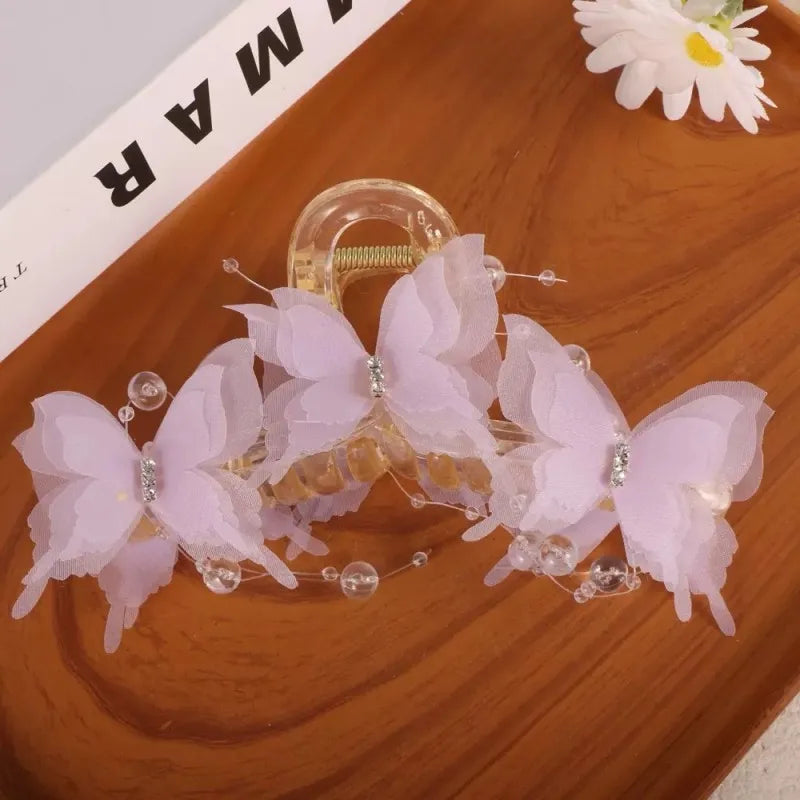 Butterfly Hair Clips for Women - Cross Shape Hair Accessories Set (5 Colors)