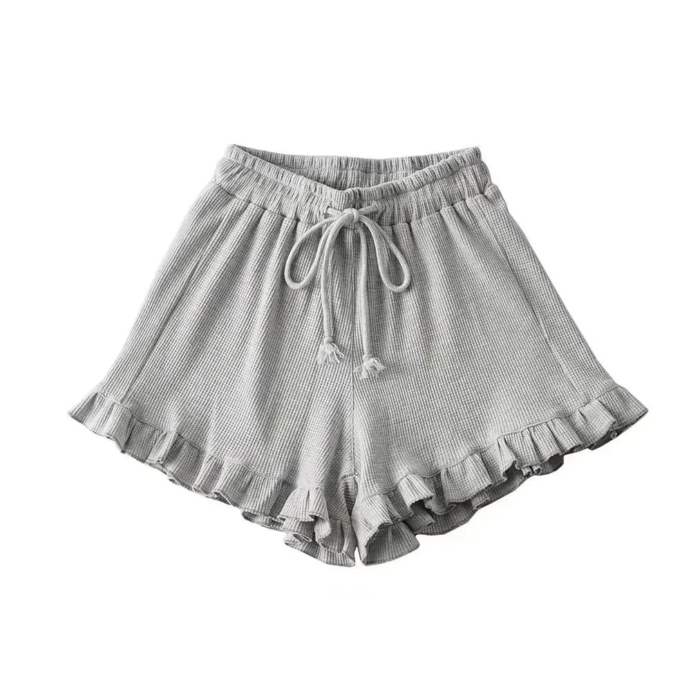 Waffle Knit Comfort Shorts | Elastic Waist Summer Loungewear That Looks Cute