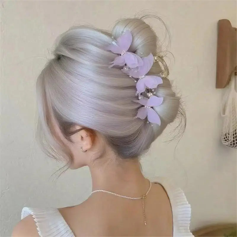 Butterfly Hair Clips for Women - Cross Shape Hair Accessories Set (5 Colors)