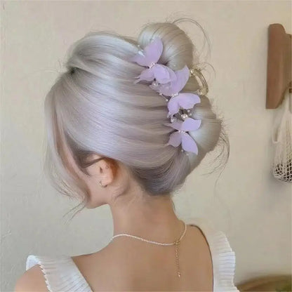Butterfly Hair Clips for Women - Cross Shape Hair Accessories Set (5 Colors)
