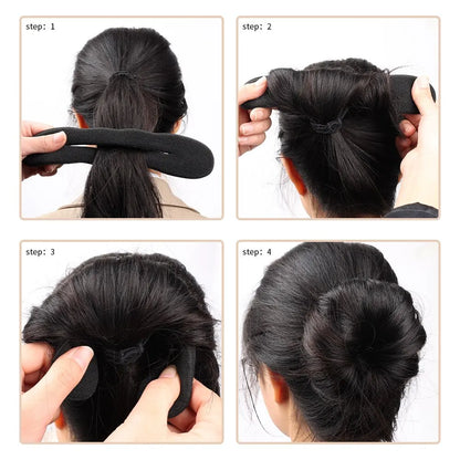 Hair Bun Maker Donut - Sponge Hair Accessories Set for Women