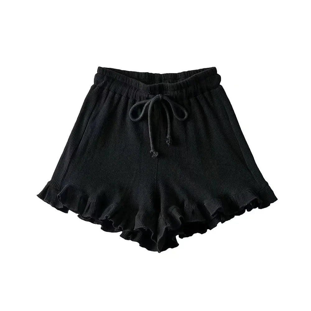 Waffle Knit Comfort Shorts | Elastic Waist Summer Loungewear That Looks Cute