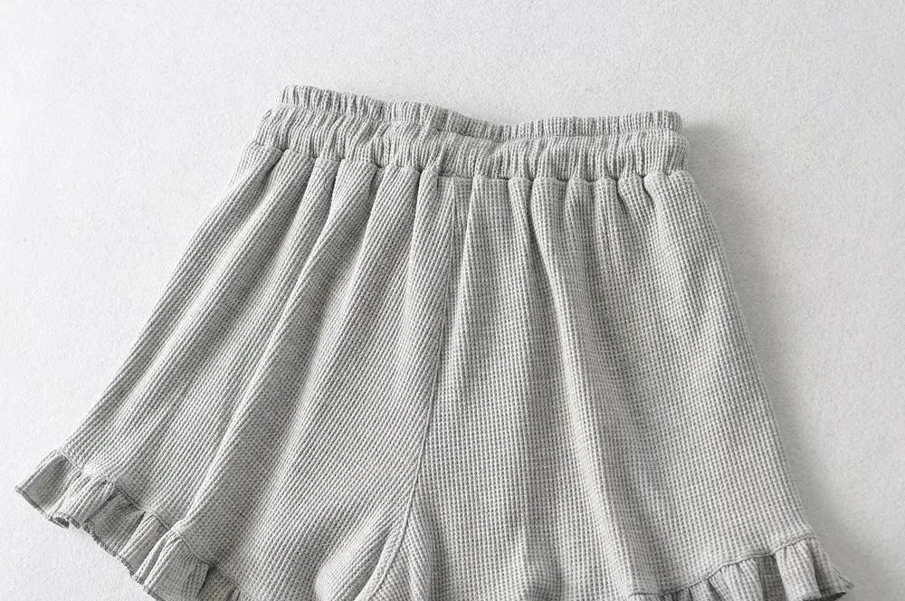 Waffle Knit Comfort Shorts | Elastic Waist Summer Loungewear That Looks Cute