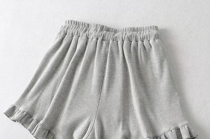 Waffle Knit Comfort Shorts | Elastic Waist Summer Loungewear That Looks Cute