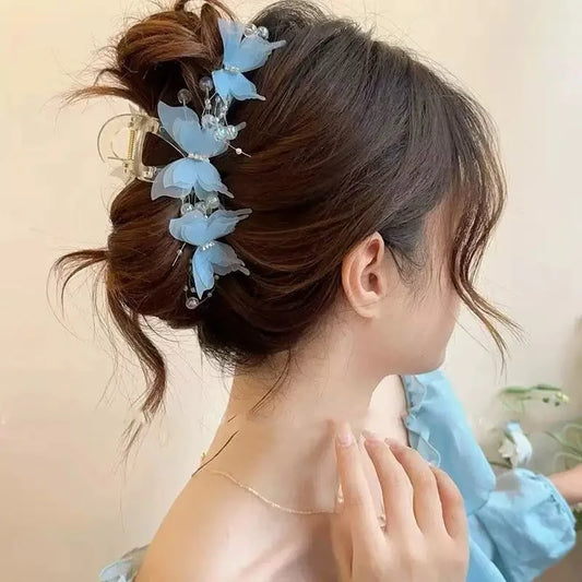 Butterfly Hair Clips for Women - Cross Shape Hair Accessories Set (5 Colors)