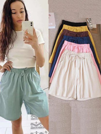 High Waist Cotton Shorts with Pockets | Soft Summer Comfort That Actually Fits