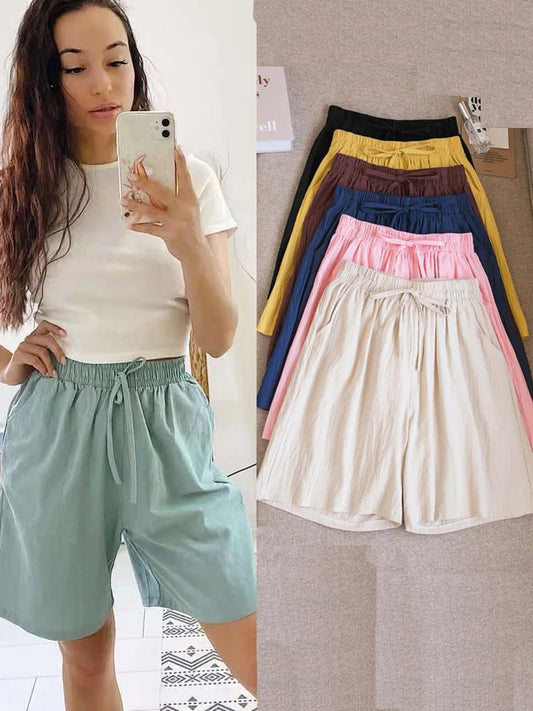 High Waist Cotton Shorts with Pockets | Soft Summer Comfort That Actually Fits