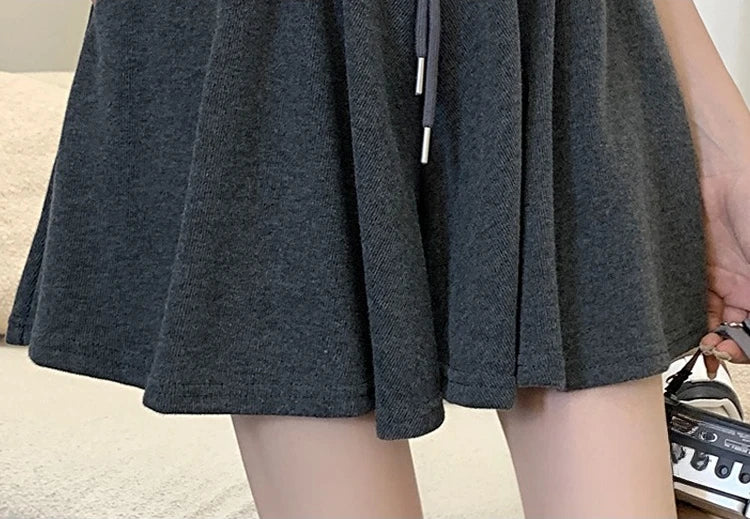 Korean Style Wide Leg Skort | 2025 Trending Drawstring Comfort Shorts