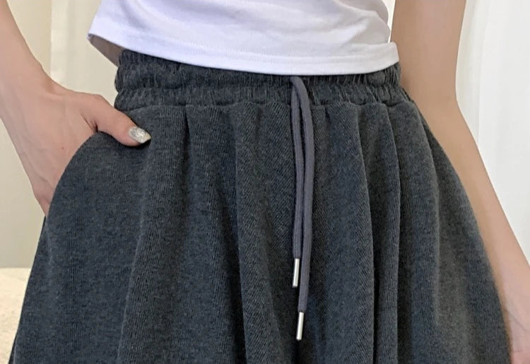Korean Style Wide Leg Skort | 2025 Trending Drawstring Comfort Shorts