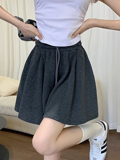 Korean Style Wide Leg Skort | 2025 Trending Drawstring Comfort Shorts