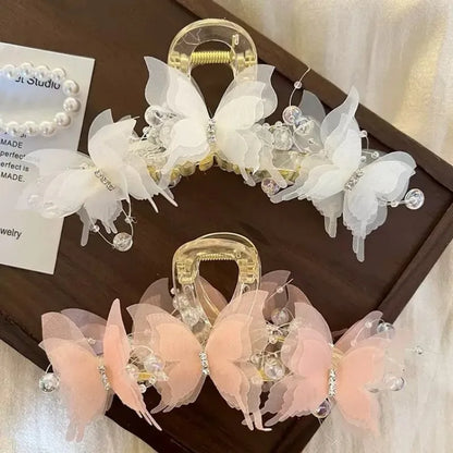 Butterfly Hair Clips for Women - Cross Shape Hair Accessories Set (5 Colors)