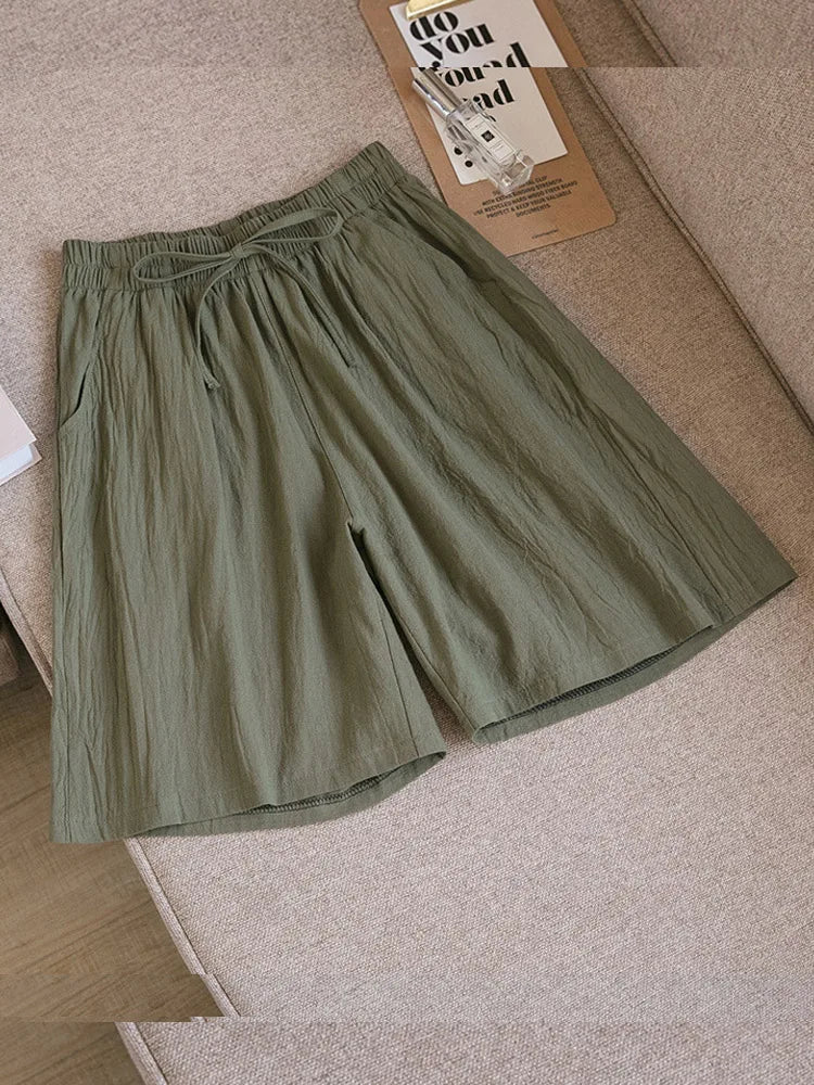 High Waist Cotton Shorts with Pockets | Soft Summer Comfort That Actually Fits