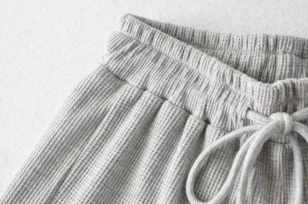 Waffle Knit Comfort Shorts | Elastic Waist Summer Loungewear That Looks Cute