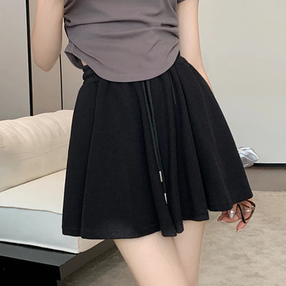 Korean Style Wide Leg Skort | 2025 Trending Drawstring Comfort Shorts