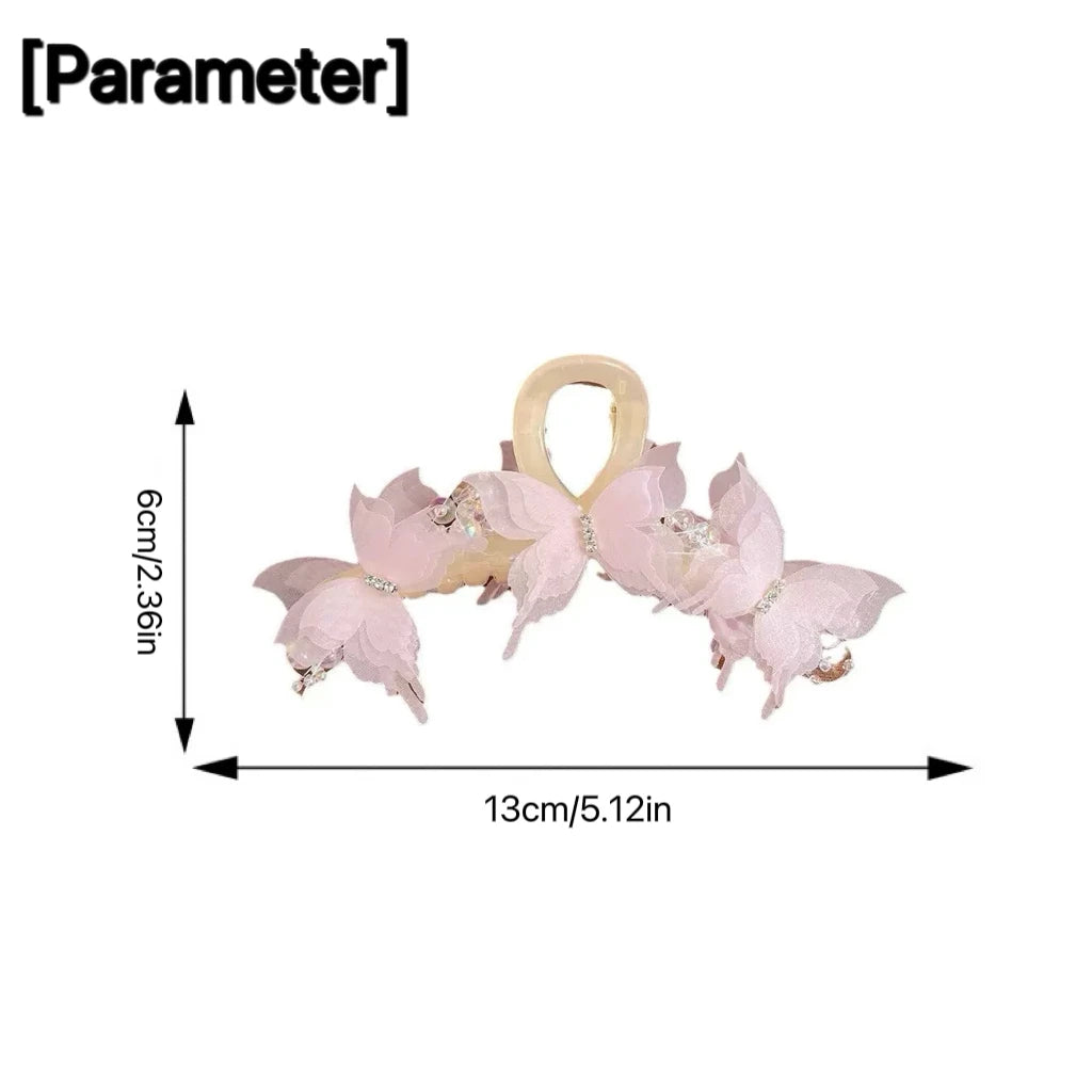 Butterfly Hair Clips for Women - Cross Shape Hair Accessories Set (5 Colors)