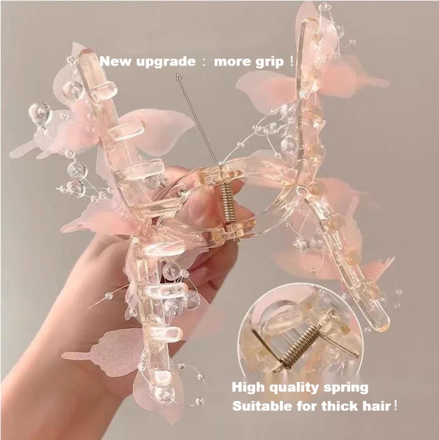 Butterfly Hair Clips for Women - Cross Shape Hair Accessories Set (5 Colors)