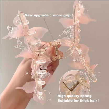 Butterfly Hair Clips for Women - Cross Shape Hair Accessories Set (5 Colors)
