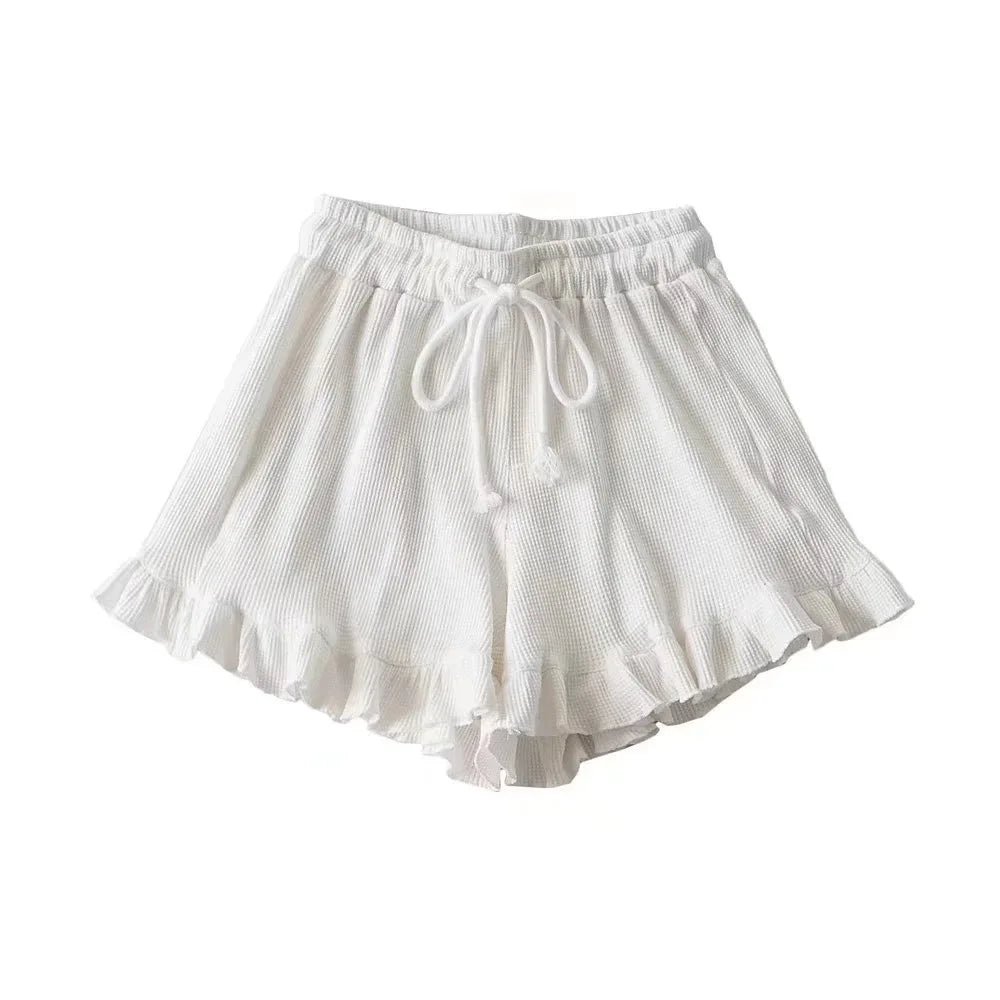 Waffle Knit Comfort Shorts | Elastic Waist Summer Loungewear That Looks Cute