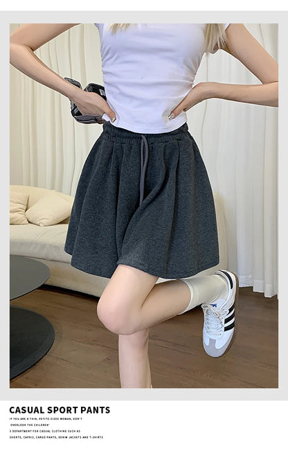 Korean Style Wide Leg Skort | 2025 Trending Drawstring Comfort Shorts