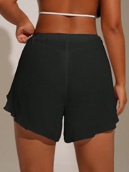 Beach Cover Up Shorts with Tie Waist | Stylish Swimwear Essential