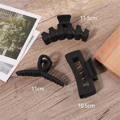 Hair Claw Clip Set - 3/4/5/7 Pieces | Black & Coffee Hair Accessories for All Hair Types