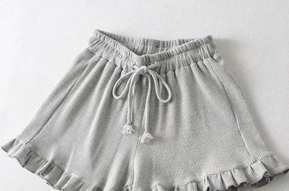 Waffle Knit Comfort Shorts | Elastic Waist Summer Loungewear That Looks Cute