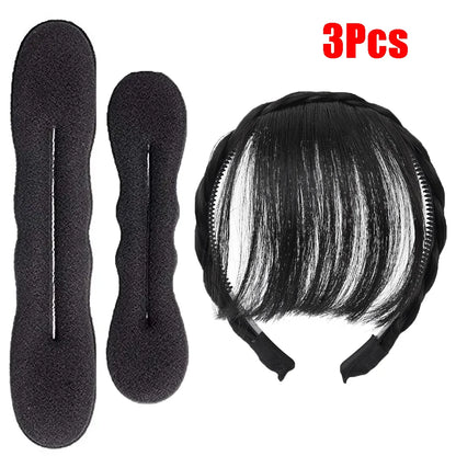 Hair Bun Maker Donut - Sponge Hair Accessories Set for Women