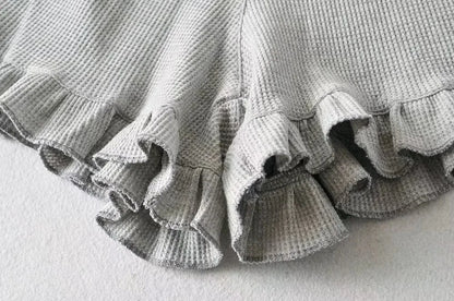 Waffle Knit Comfort Shorts | Elastic Waist Summer Loungewear That Looks Cute