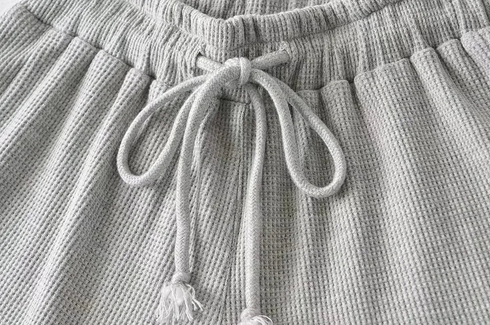 Waffle Knit Comfort Shorts | Elastic Waist Summer Loungewear That Looks Cute