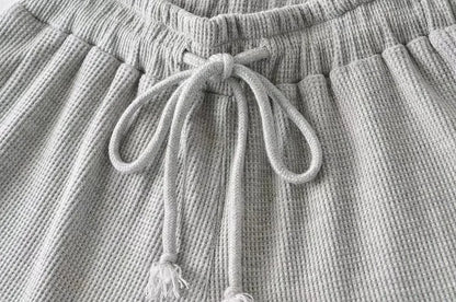 Waffle Knit Comfort Shorts | Elastic Waist Summer Loungewear That Looks Cute
