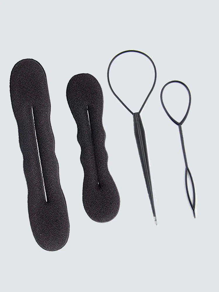 Hair Bun Maker Donut - Sponge Hair Accessories Set for Women