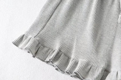 Waffle Knit Comfort Shorts | Elastic Waist Summer Loungewear That Looks Cute